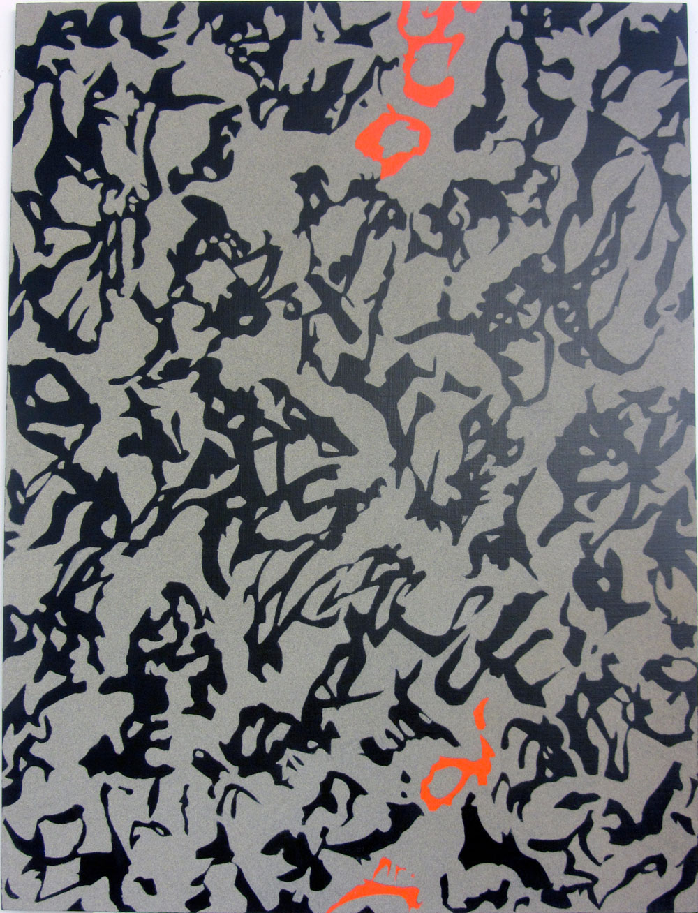 Oriente (mimetico), 1993, cm 160 x 120, Acrilico e sabbia su tela